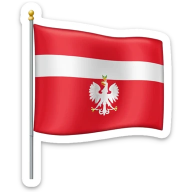 Flag of Otwock, Poland skandinavian style sticker