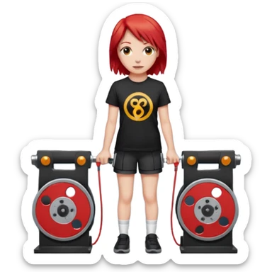 concert red Cable reels sticker