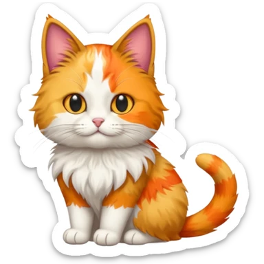 cat with Kurdistan flag sticker