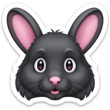 conejo negro sticker