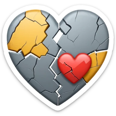 broken heart sticked together (divorce) sticker