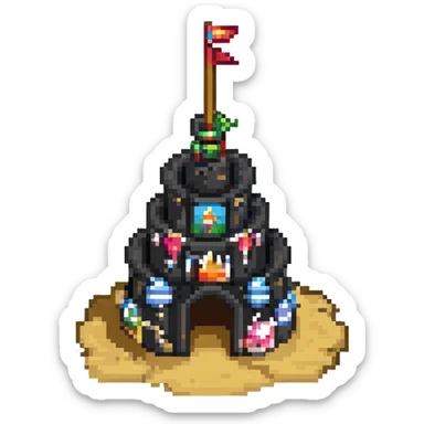 sand castle simple design sticker