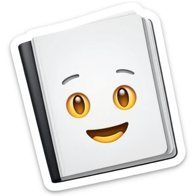 emoji of open magazines with nothing inside sticker