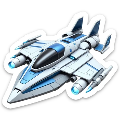 crea un emoji de la nave starlancer tac de star citizen sticker