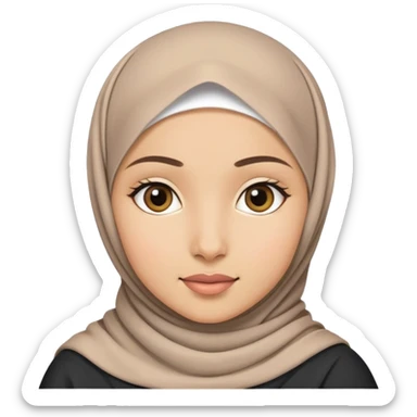 Muslim girl with hijab sticker