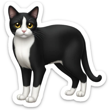 Tuxedo Cat Breed Full Body sticker