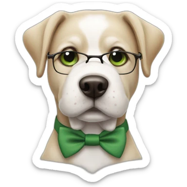 bege-and-white-dog-with-green-eyes-and-glasses-and-tie sticker