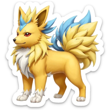 Manectric-Jolteon-Pyroar-Luxray-Flareon-Arcanine-fusion (full body) sticker