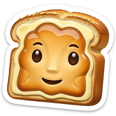 toasted bread on butter sticker