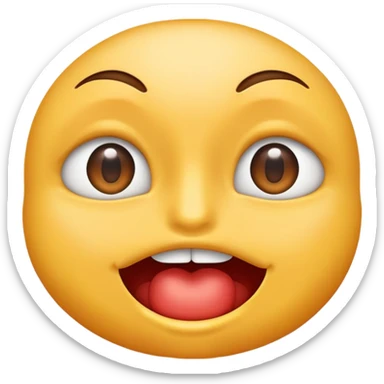 Un emoji normal les yeux levés avec la bouche pincée sticker