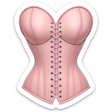 Beige heart in Pink corset sticker