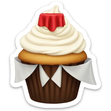 Cupcake with a cape sticker