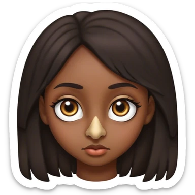 girl with a nose like an eagle with big eyes dark skin dark hair dark eyes sticker