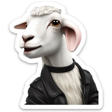 goat in black Moncler jacket driving black Audi RS6 sticker