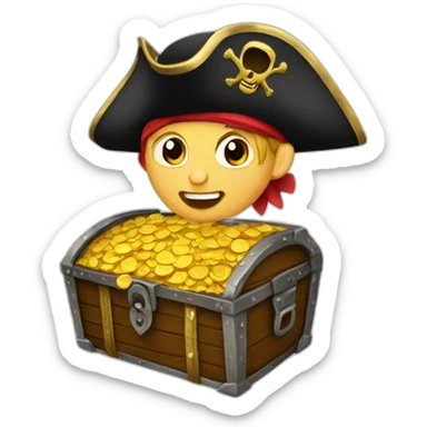 pirate treasure sticker