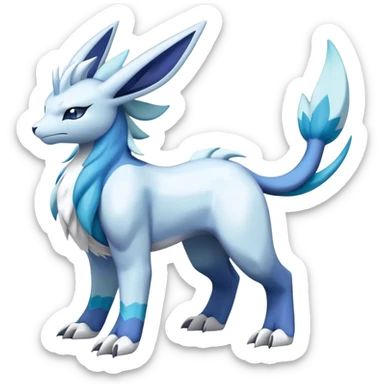 lugia-dialga-suicune-Glaceon-hybrid, full body sticker