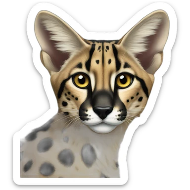 Melanistic Serval sticker