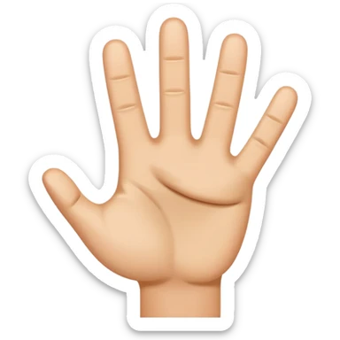 A thumbs up emoji of just thr hand no other body part but the fist has six fingers sticker