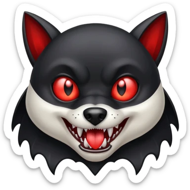 vampire dog sticker