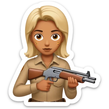 Mono con escopeta sticker