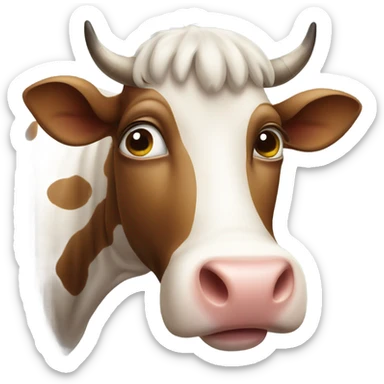 Cow blinking sticker