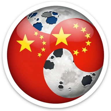 Flag of China but in moon sticker