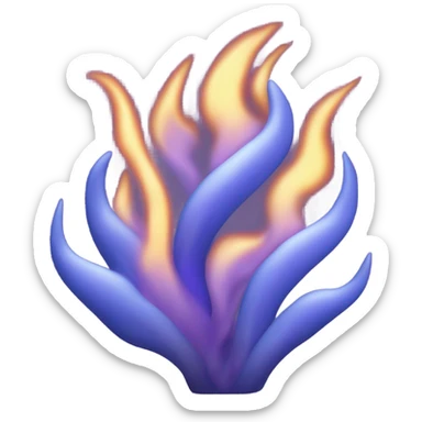 Periwinkle realistic fire sticker