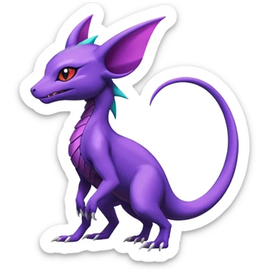 Shiny Salandit-Noivern-Espeon-Hybrid (Full body) sticker