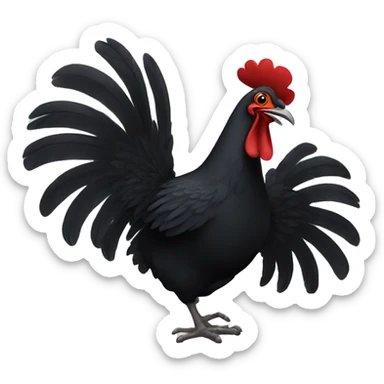 Black chicken dances Flamenco sticker