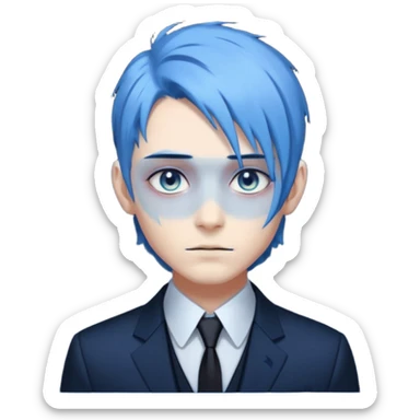 ethereal-pastel-transparent-translucent-gorgeous-spectral-dark-greyish-blue-whitish-gloomy-man-with-blue-hair-with-a-beautiful-black-suit sticker