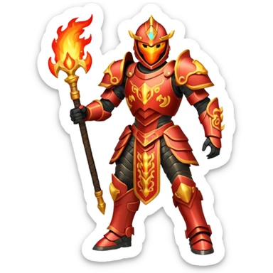 fire armored warrior sticker