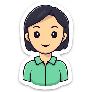 confident woman cartoon for cosmetic surgery advertisement sticker