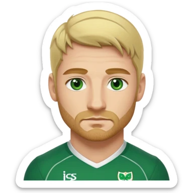 irish rugby player with blond stubble sticker