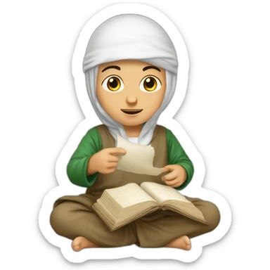 short algerian dwarf kid fabricating islamic evidence sticker