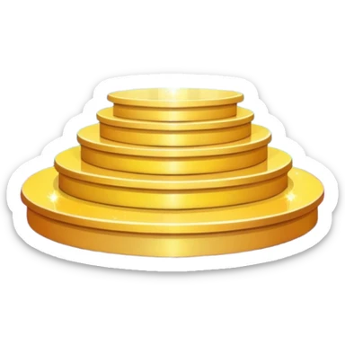 A spotlight-lit platform with glittery floor decorations. sticker