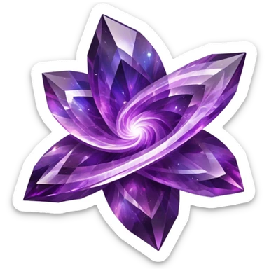 Complex Amethyst-rubby Nebula Galaxy Crystal sticker