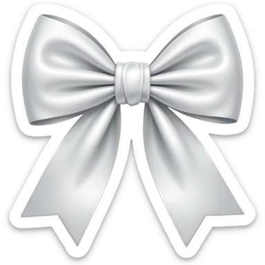 White Bowemoji sticker