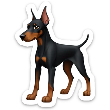 A Doberman pincher sticker