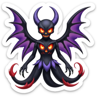 Evil Duskull-Lunala-Yveltal-Fakémon-hybrid-creature (full body)  sticker