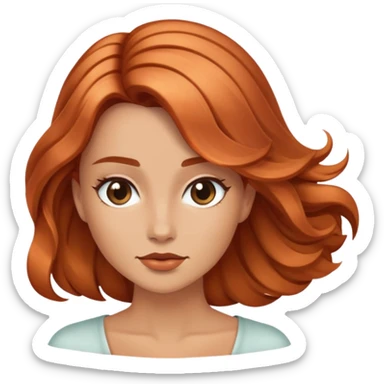 Woman with hair Copper  sticker