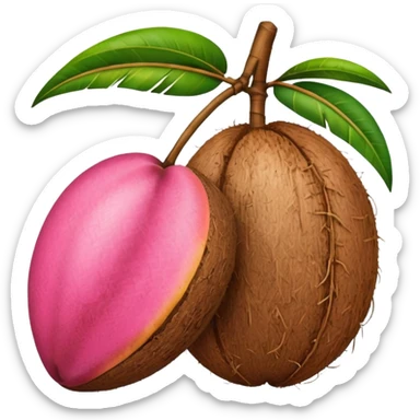 mango rosa y coco sticker