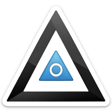 earth alchemical symbol inverted triangle intersected horizontal line clean thick lines monochrome clarity small emoji scale sticker