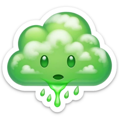 Green stinky fart sticker