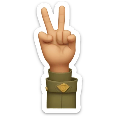 Scout hand salute (3 Middle fingers up and the thumb over the pinky) sticker