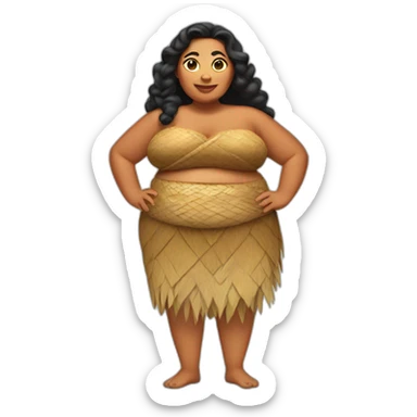 Fat Polynesian Woman sticker