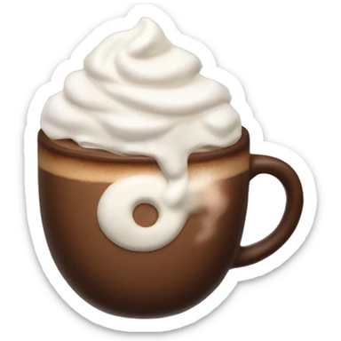 Hot Cocoa with whipped cream sticker