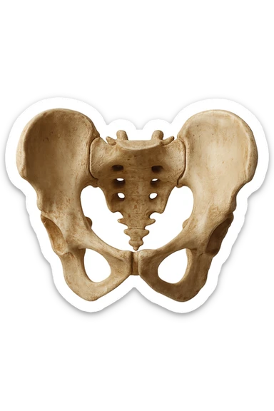 ossa di un bacino umano, iperrealistico 4k sticker