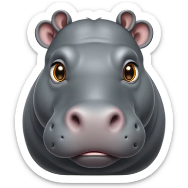 cinematic-noble-hippo-portrait-emoji,-poised-and-regal,-with-a-massive,-robust-build-and-a-smooth,-well-groomed-slate-gray-hide,-deep-set-soulful-eyes,-simplified-yet-sharp-and-sophisticated-features,-highly-detailed,-glowing-with-a-soft sticker