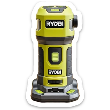 ONE+ 18V Cordless Compact Fixed Base Router RYOBI with gray with battery sticker