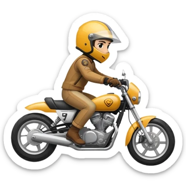 person doing a wheelie on a motorcycle sticker